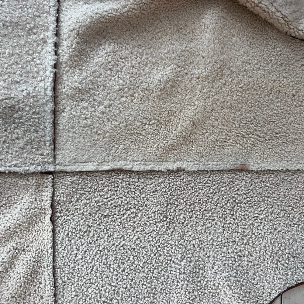 Brown Shearling Vest with Pockets